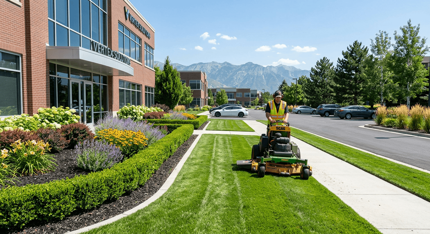 Landscaped yard in Cottonwood Heights, UT
