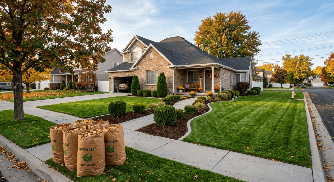 Landscaped yard in Millcreek, UT